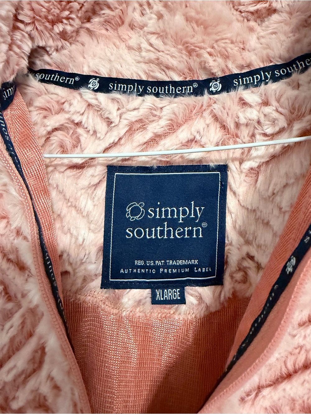 Simply Southern Light Pink Plush Quarter-Zip Teddy Jacket Never Worn - Picture 2 of 2